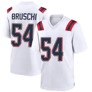 Nike Tedy Bruschi Youth Game New England Patriots White Jersey