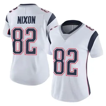 Nike Tre Nixon Women's Limited New England Patriots White Vapor Untouchable Jersey