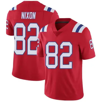 Nike Tre Nixon Youth Limited New England Patriots Red Vapor Untouchable Alternate Jersey