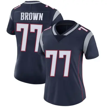Nike Trent Brown Women's Limited New England Patriots Navy Team Color Vapor Untouchable Jersey