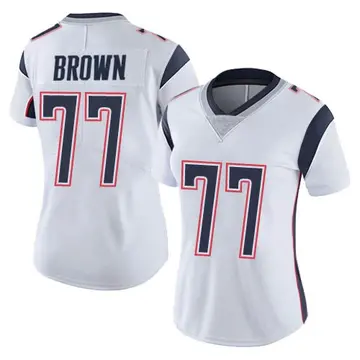 Nike Trent Brown Women's Limited New England Patriots White Vapor Untouchable Jersey