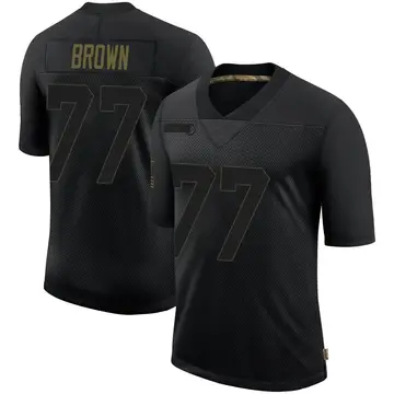 Nike Trent Brown Youth Limited New England Patriots Black 2020 Salute To Service Jersey