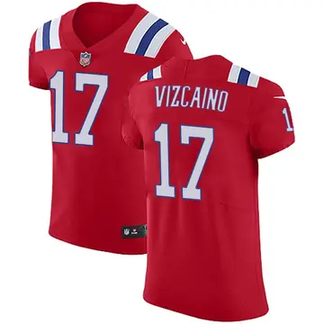 Nike Tristan Vizcaino Men's Elite New England Patriots Red Vapor Untouchable Alternate Jersey