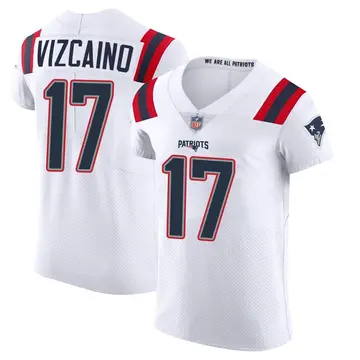 Nike Tristan Vizcaino Men's Elite New England Patriots White Vapor Untouchable Jersey
