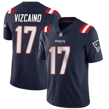 Nike Tristan Vizcaino Men's Limited New England Patriots Navy Team Color Vapor Untouchable Jersey