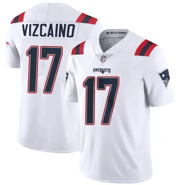 Nike Tristan Vizcaino Men's Limited New England Patriots White Vapor Untouchable Jersey