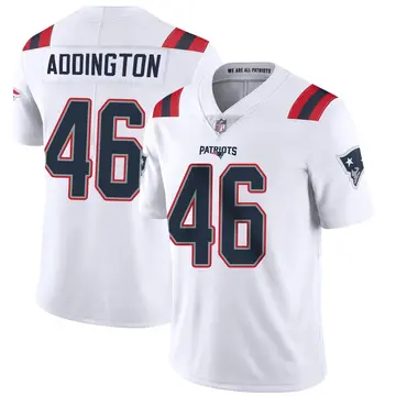 Nike Tucker Addington Men's Limited New England Patriots White Vapor Untouchable Jersey