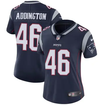 Nike Tucker Addington Women's Limited New England Patriots Navy Team Color Vapor Untouchable Jersey