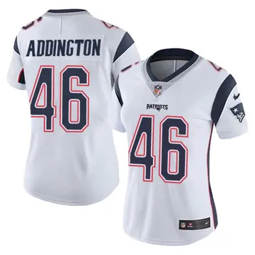 Nike Tucker Addington Women's Limited New England Patriots White Vapor Untouchable Jersey