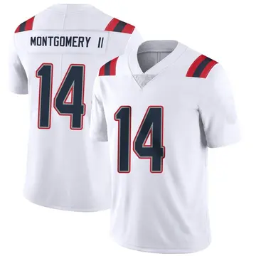 Nike Ty Montgomery Men's Limited New England Patriots White Vapor Untouchable Jersey