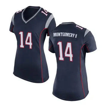 Nike Ty Montgomery Women's Game New England Patriots Navy Blue Team Color Jersey