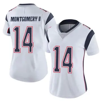 Nike Ty Montgomery Women's Limited New England Patriots White Vapor Untouchable Jersey