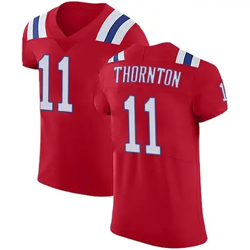 Nike Tyquan Thornton Men's Elite New England Patriots Red Vapor Untouchable Alternate Jersey