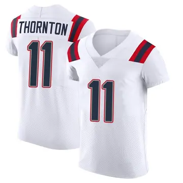 Nike Tyquan Thornton Men's Elite New England Patriots White Vapor Untouchable Jersey
