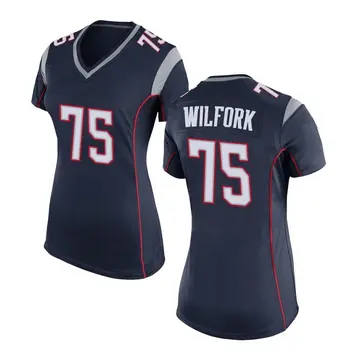 Nike Vince Wilfork Women's Game New England Patriots Navy Blue Team Color Jersey
