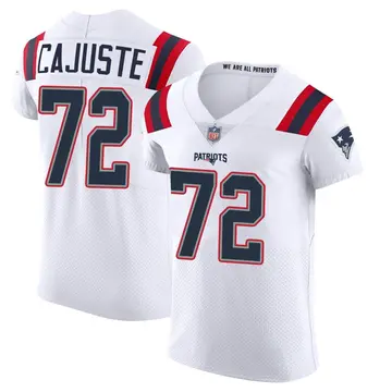Nike Yodny Cajuste Men's Elite New England Patriots White Vapor Untouchable Jersey